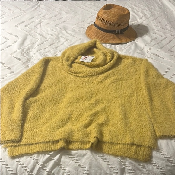 Perfectly Priscilla Sweaters - Vibrant Yellow Cowl Neck Sweater with Oversized Fit
